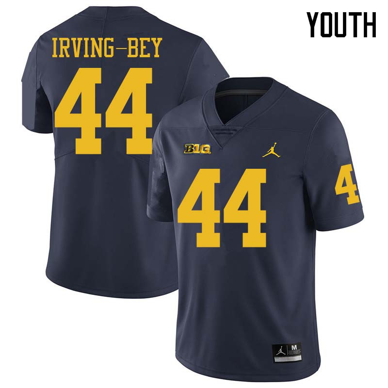 Jordan Brand Youth #44 Deron Irving-Bey Michigan Wolverines College Football Jerseys Sale-Navy